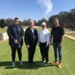 Richmond GRC President Peter Rodgers (second from left) with Victorian visitors Ben Pritchard, Cynthia O'Brien and Cory Hiscock