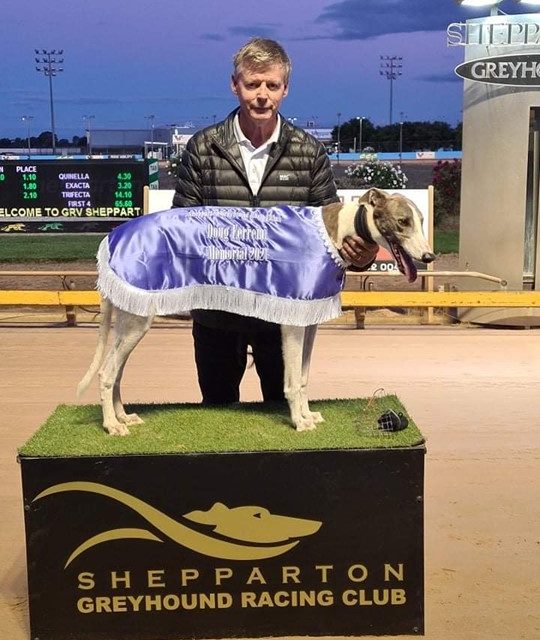 Ferdinand Boy with handler Jeff Geall.