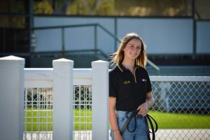 Young female jockey Jade Hampson wins at her first race ride