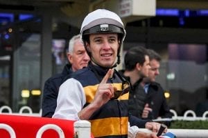 Apprentice jockey Jordan Childs, son of Greg