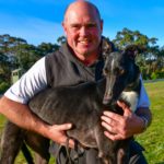 Waterloo Purse winner Runaway Miss with trainer Aaron Campbell.