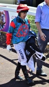 Jeff Lloyd in the Sona Bloodstock colours