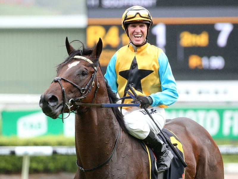 Jockey Glyn Schofield on Diamond Tathagata